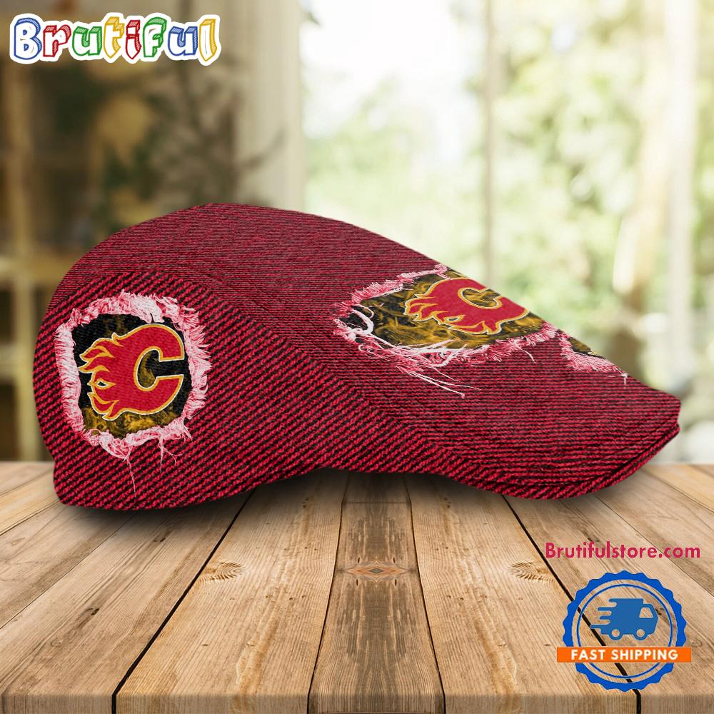 NHL Calgary Flames Hockey Logo Team Design Jeff Cap