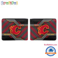 NHL Calgary Flames Hockey Logo Team Personalized Name Black Men’s Wallet