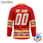 NHL Calgary Flames Personalized Native American Hockey Jersey