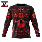 NHL Calgary Flames Special Design Halloween With Skull Art Hoodie, T Shirt