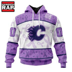 NHL Calgary Flames Special Lavender Fight Cancer Hoodie, T Shirt