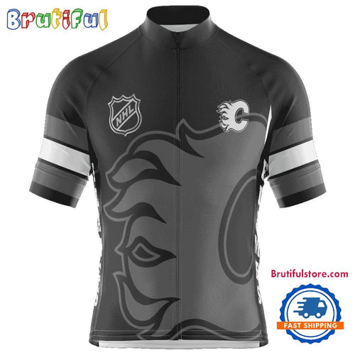 NHL Calgary Flames Special Mono Cycling Jersey, Hockey Team Design Jersey