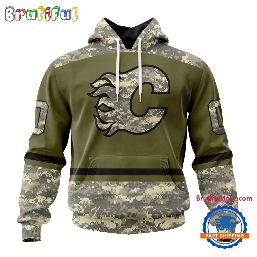 NHL Calgary Flames Special Veterans Military Appreciation Hoodie, TShirt, Sweatshirt