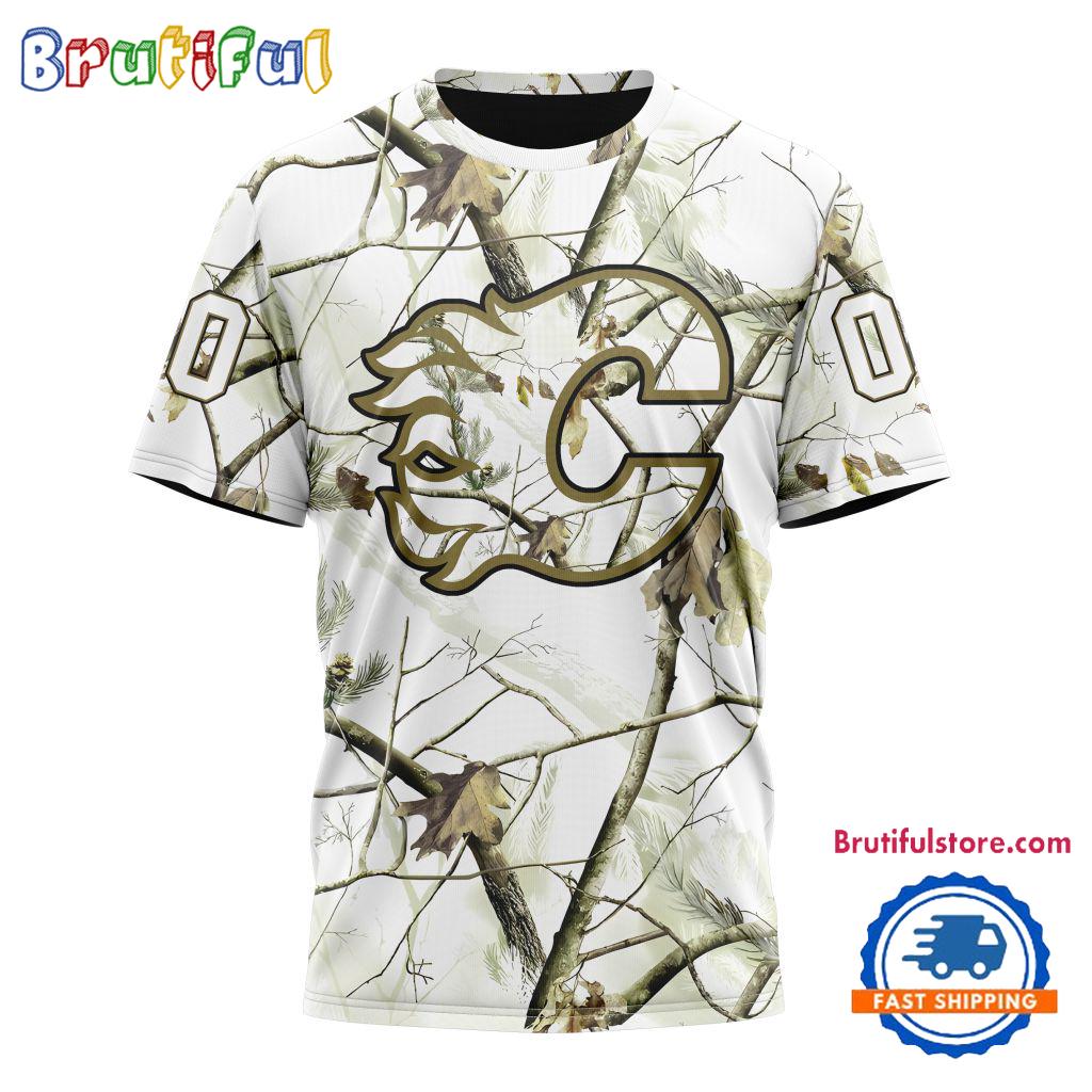 NHL Calgary Flames Special White Winter Hunting Camo T Shirt, Hoodie, Sweatshirt
