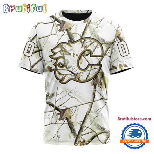 NHL Calgary Flames Special White Winter Hunting Camo T Shirt, Hoodie, Sweatshirt