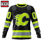 NHL Calgary Flames Specialized With FireFighter Uniforms Color Hoodie, T Shirt