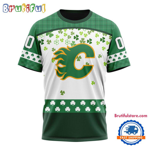 NHL Calgary Flames St. Patrick’s Day For Hockey Fans New Design T Shirt