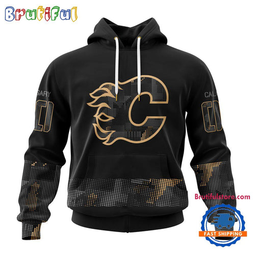 NHL Calgary Flames Veterans Military Appreciation Design Hoodie, Sweatshirt, TShirt