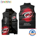 NHL Carolina Hurricanes Personalized Hockey Logo Team Sleeveless Puffer Jacket