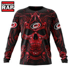 NHL Carolina Hurricanes Special Design Halloween With Skull Art Hoodie, T Shirt