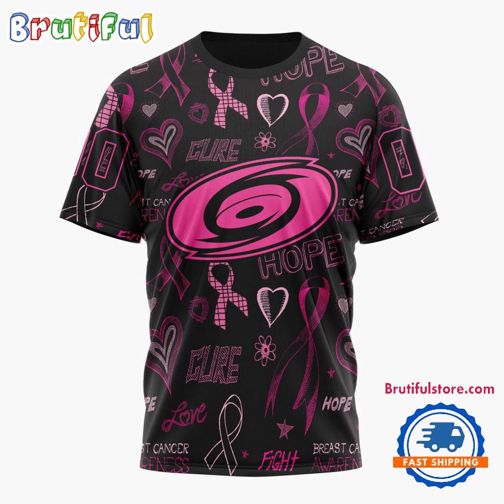 NHL Carolina Hurricanes Special Pink Breast Cancer Awareness New Design T Shirt