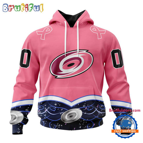 NHL Carolina Hurricanes Specialized Hockey Fights Cancer Hoodie