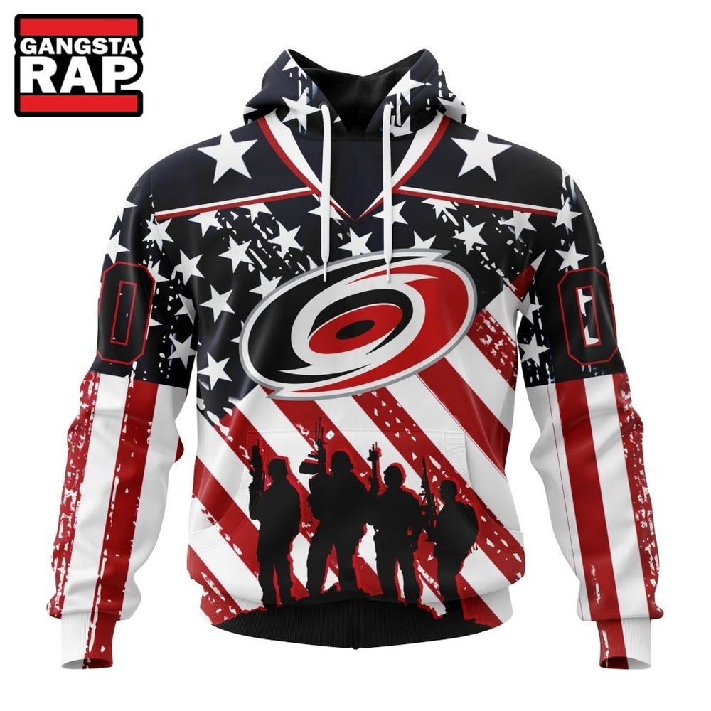 NHL Carolina Hurricanes Specialized Kits For Honor USS Military Hoodie, T Shirt