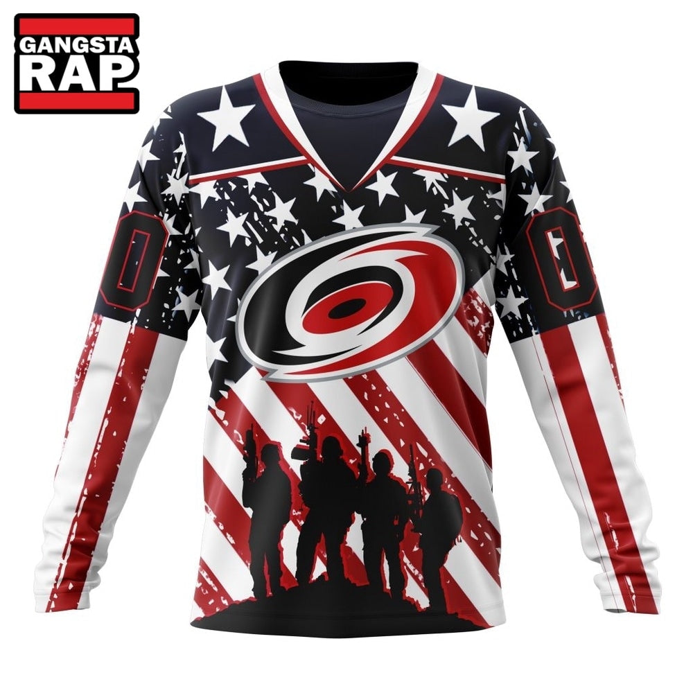 NHL Carolina Hurricanes Specialized Kits For Honor USS Military Hoodie, T Shirt
