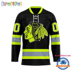 NHL Chicago Blackhawks Honoring Firefighters Lace Hockey Jersey