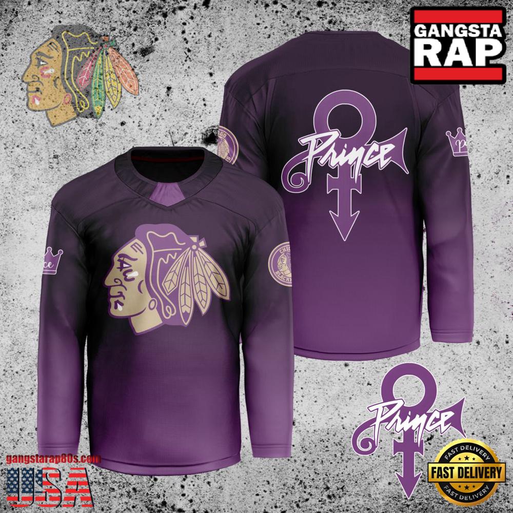 NHL Custom Name Number Chicago Blackhawks Prince New Design Hockey Jersey