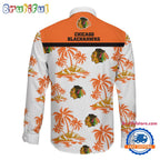 NHL Chicago Blackhawks Special Hockey Long Sleeve Hawaiian Design Button Shirt