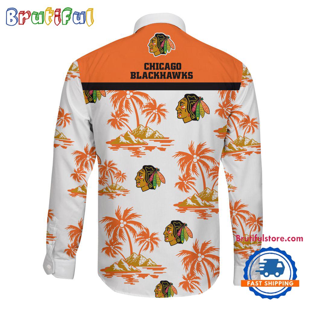 NHL Chicago Blackhawks Special Hockey Long Sleeve Hawaiian Design Button Shirt