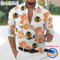 NHL Chicago Blackhawks Special Hockey Long Sleeve Hawaiian Design Button Shirt