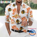 NHL Chicago Blackhawks Special Hockey Long Sleeve Hawaiian Design Button Shirt