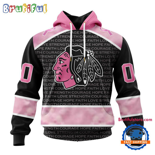 NHL Chicago Blackhawks Special Pink Fight Breast Cancer Art Hoodie, T Shirt, Sweatshirt
