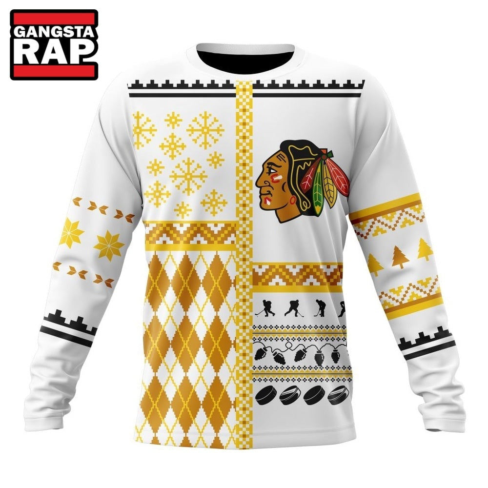 NHL Chicago BlackHawks Specialized Christmas Is Coming New Design Hoodie, T Shirt