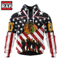 NHL Chicago BlackHawks Specialized Kits For Honor USS Military Hoodie, T Shirt