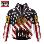 NHL Chicago BlackHawks Specialized Kits For Honor USS Military Hoodie, T Shirt