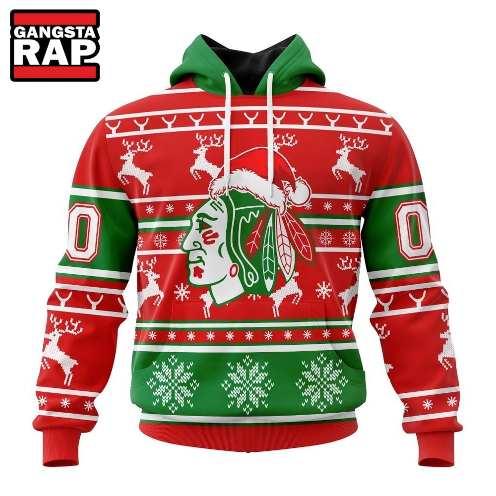 NHL Chicago BlackHawks Specialized Unisex Christmas Is Coming Hoodie, T Shirt