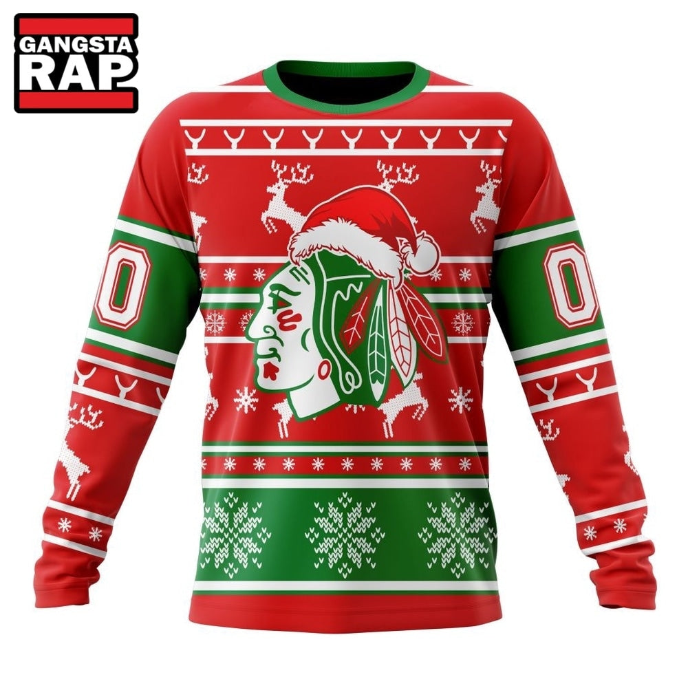 NHL Chicago BlackHawks Specialized Unisex Christmas Is Coming Hoodie, T Shirt