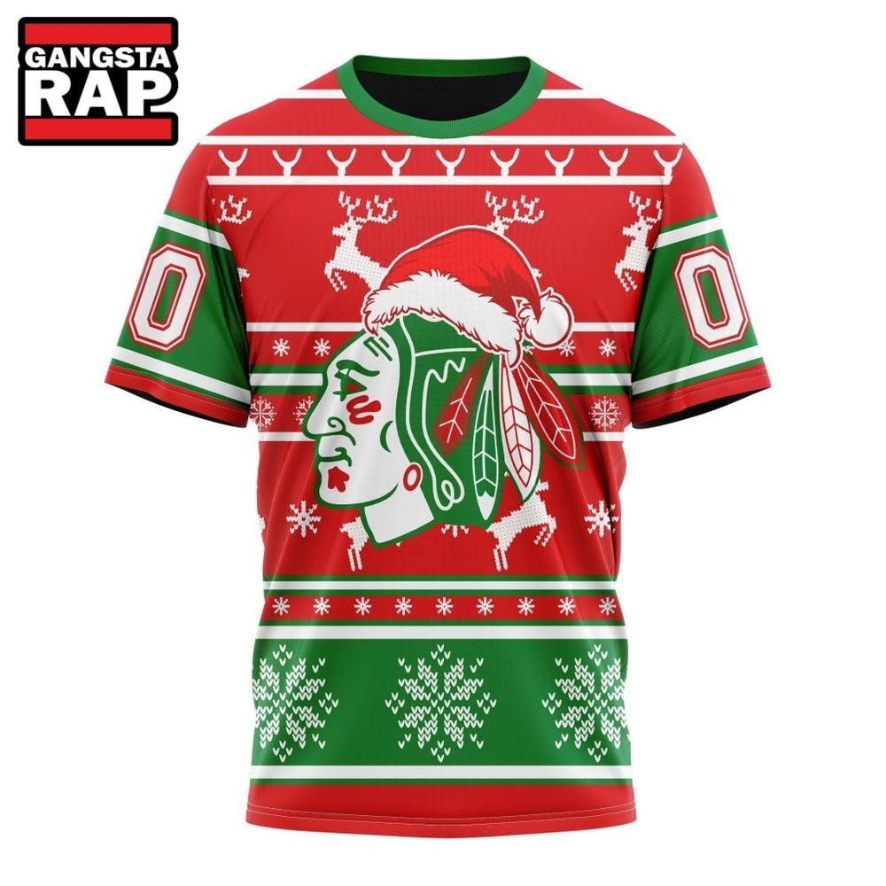NHL Chicago BlackHawks Specialized Unisex Christmas Is Coming Hoodie, T Shirt