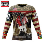 NHL Chicago BlackHawks Specialized Unisex Kits Remember Pearl Harbor Hoodie, T Shirt