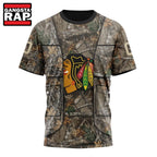 NHL Chicago BlackHawks Specialized Unisex Vest Kits With Realtree Camo Hoodie, T Shirt