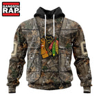 NHL Chicago BlackHawks Specialized Unisex Vest Kits With Realtree Camo Hoodie, T Shirt