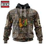 NHL Chicago BlackHawks Specialized Unisex Vest Kits With Realtree Camo Hoodie, T Shirt