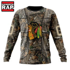 NHL Chicago BlackHawks Specialized Unisex Vest Kits With Realtree Camo Hoodie, T Shirt