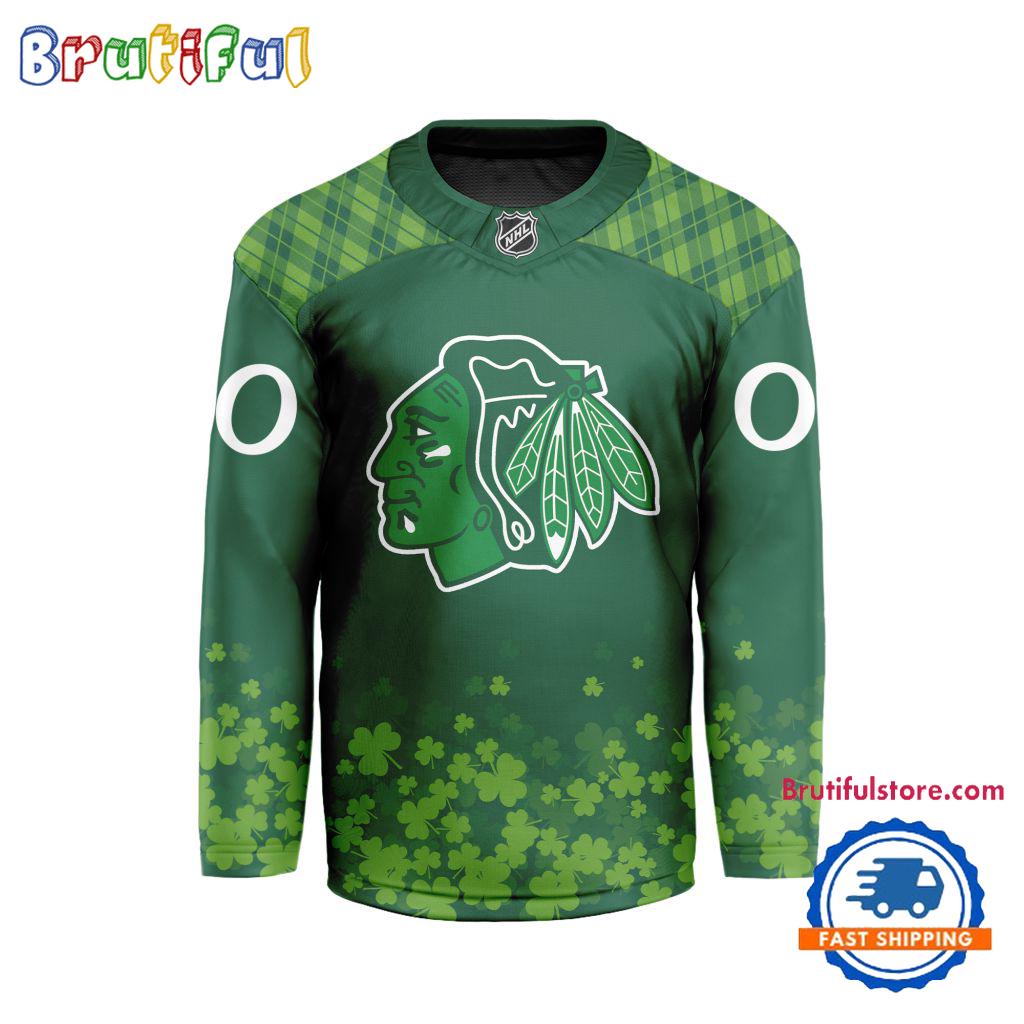 NHL Chicago Blackhawks St.Patrick’s Day New Design Hockey Jersey