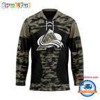 NHL Colorado Avalanche Custom Honoring Veterans Camo Hockey Jersey