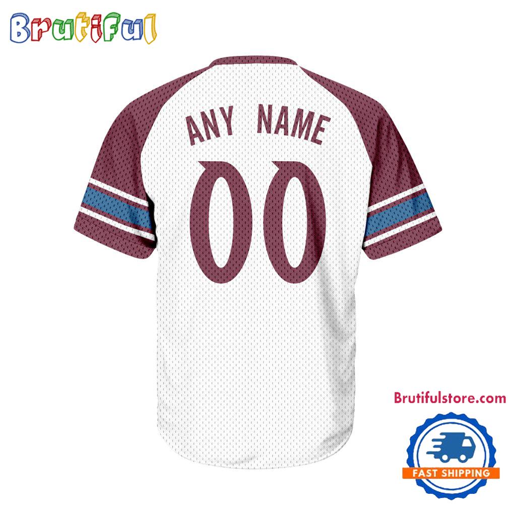 NHL Colorado Avalanche Hockey Team Design V-neck Mesh Short Sleeve Jersey