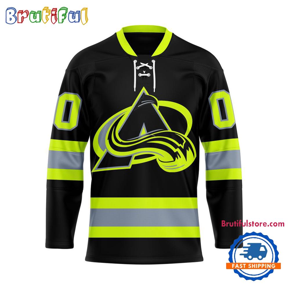 NHL Colorado Avalanche Honoring Firefighters Lace Hockey Jersey
