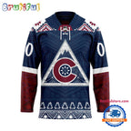 NHL Colorado Avalanche Personalized Native American Hockey Jersey
