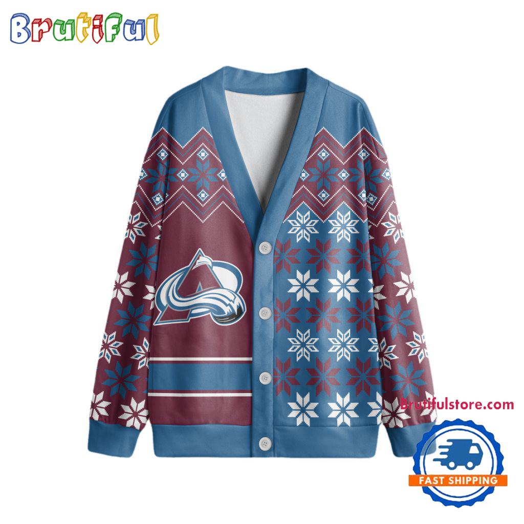 NHL Colorado Avalanche Spcial Ugly Christmas Hockey Design Cardigan, Hockey Fans Cardigan Shirt