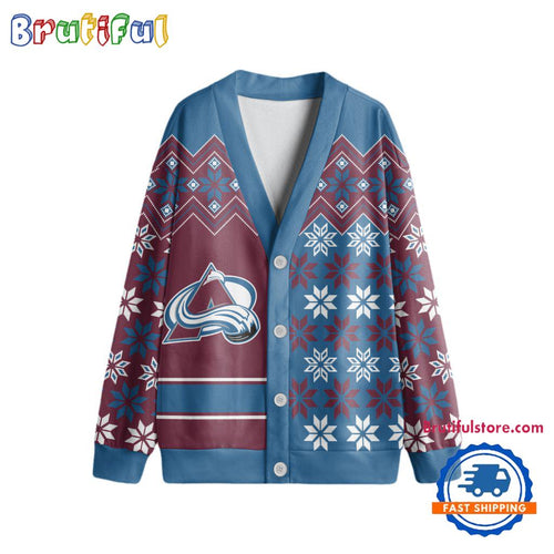 NHL Colorado Avalanche Spcial Ugly Christmas Hockey Design Cardigan, Hockey Fans Cardigan Shirt