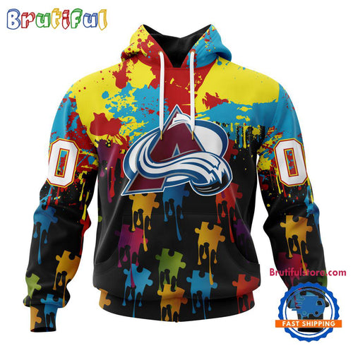 NHL Colorado Avalanche Special Autism Awareness Custom Hoodie, Sweatshirt, TShirt
