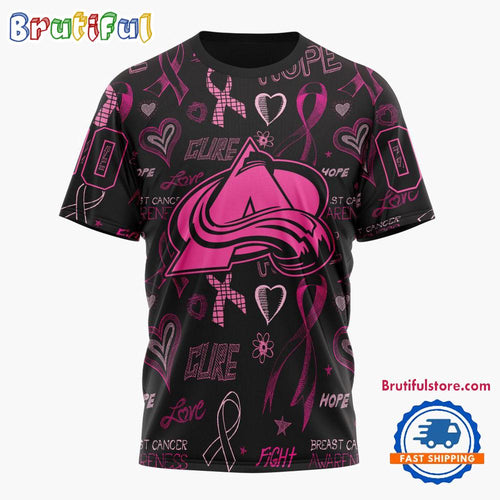 NHL Colorado Avalanche Special Pink Breast Cancer Awareness New Design T Shirt