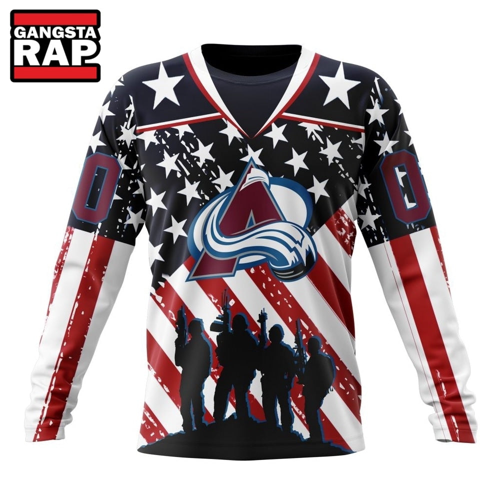 NHL Colorado Avalanche Specialized Kits For Honor USS Military Hoodie, T Shirt