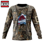 NHL Colorado Avalanche Specialized Unisex Vest Kits With Realtree Camo Hoodie, T Shirt