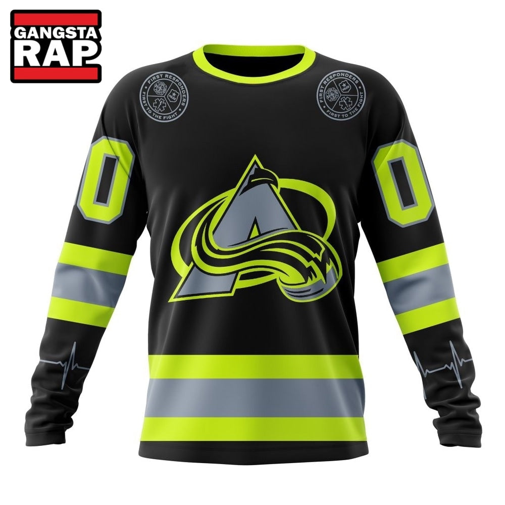 NHL Colorado Avalanche Specialized With FireFighter Uniforms Color Hoodie, T Shirt