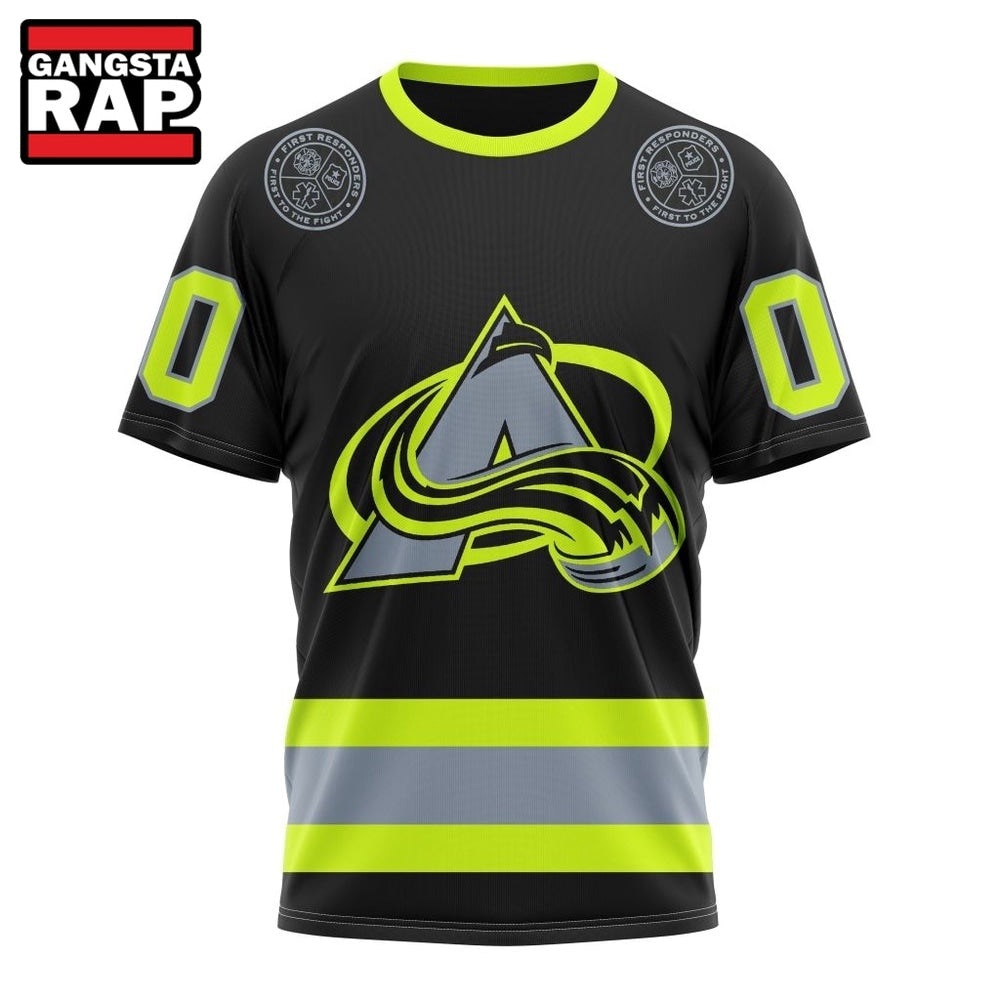 NHL Colorado Avalanche Specialized With FireFighter Uniforms Color Hoodie, T Shirt