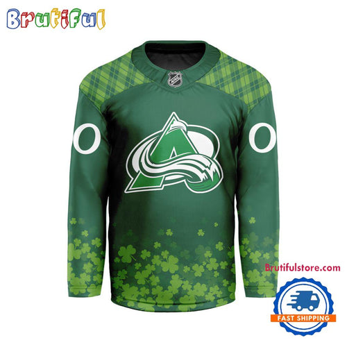 NHL Colorado Avalanche St.Patrick’s Day New Design Hockey Jersey